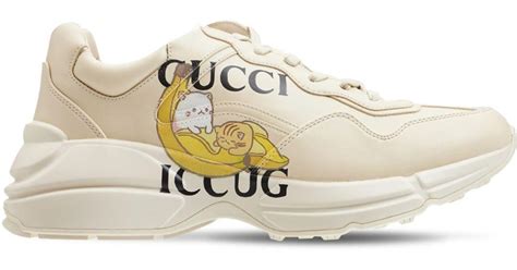 gucci bananya rhyton sneaker|Gucci rhyton sneakers review.